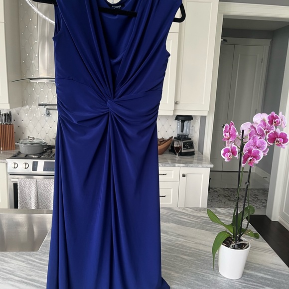 Royal Navy blue chaps size medium not red twisted drapey dress flowing and easy - Picture 14 of 17